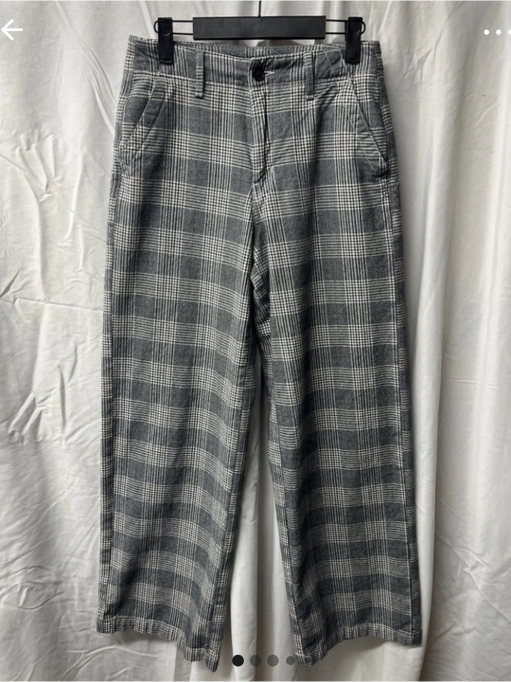 American Eagle Outfitters Gray Plaid Wide Leg Pants